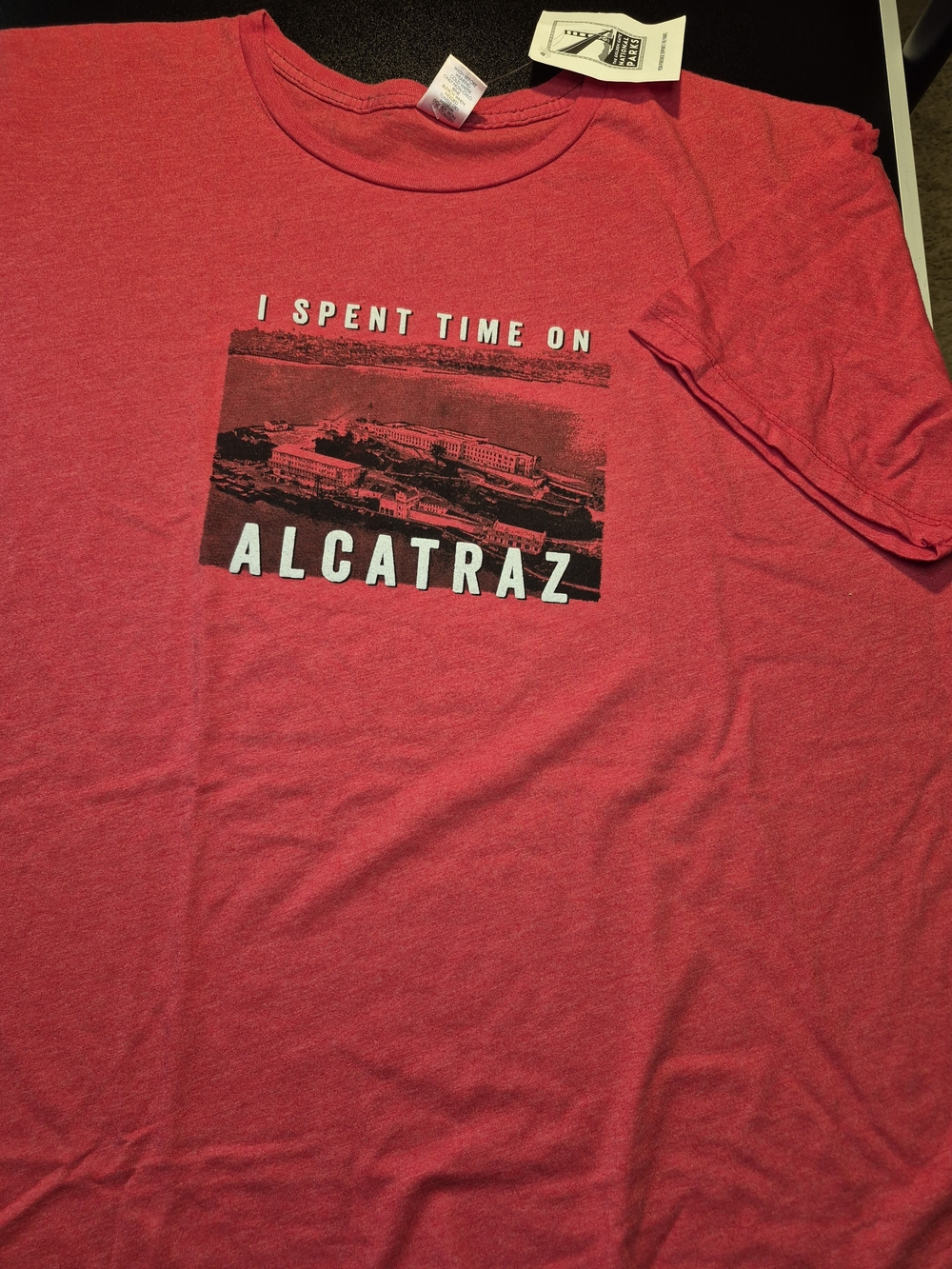 Red Alcatraz Graphic Short-Sleeve Tee